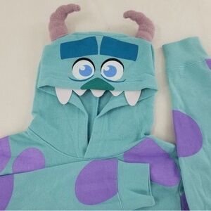 Disney Sulley Monster Hooded Sweatshirt in Aqua and Purple